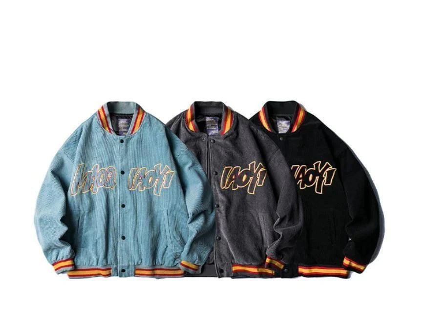Italian corduroy baseball jacket