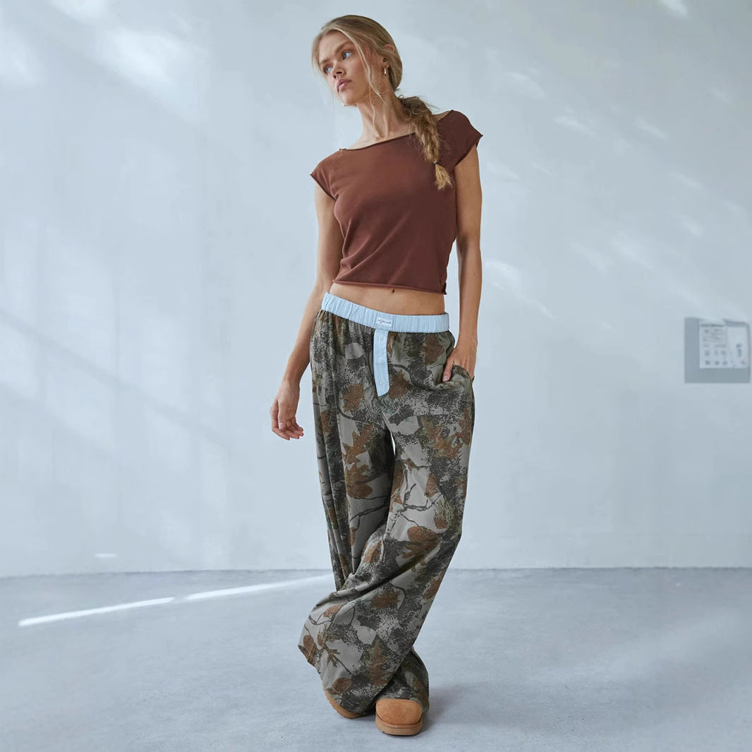 Loose Camouflage Baggy Pant For Women