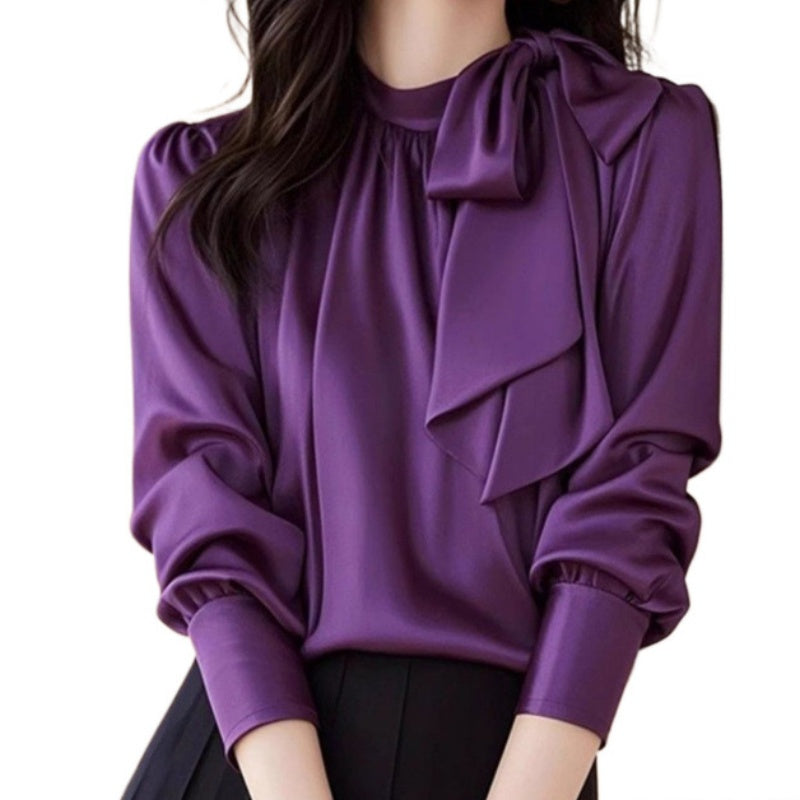 Italian Purple Satin Top