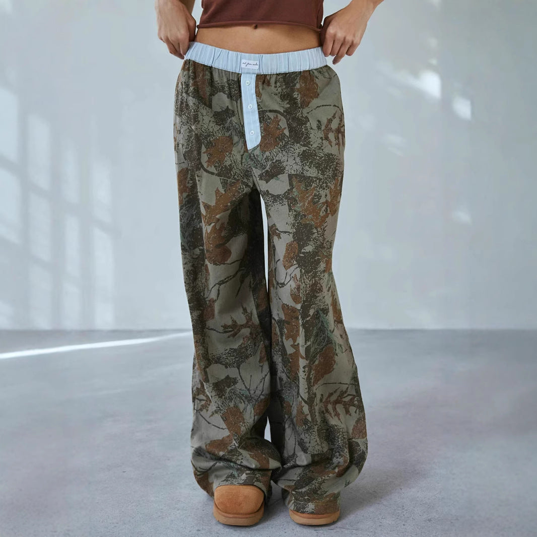 Loose Camouflage Baggy Pant For Women