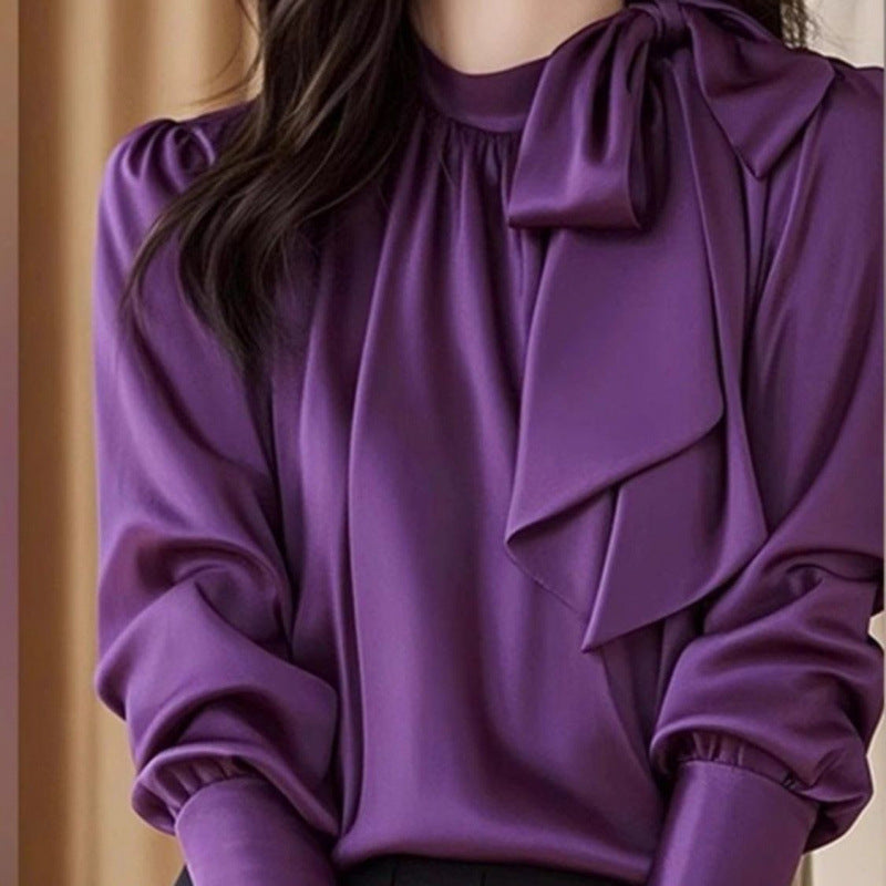 Italian Purple Satin Top