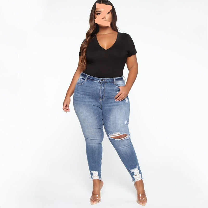 Women Clothes Ripped Plus Size Ladies Denim Pants JeansWomen’s Ripped Denim TrousersWomen’s Plus Size Boyfriend JeansTrendy Distressed Jeans WomenStretch Ripped Jeans for WomenPlus Size Skinny Ripped JeansPlus Size Ripped Jeans WomenLadies Plus Size Denim PantsHigh Waist Plus Size JeansFashion Ladies Plus Size JeansCurvy Fit Distressed JeansCasual Plus Size Denim PantsBlue Ripped Plus Size Jeans